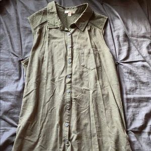 Olive green tank top